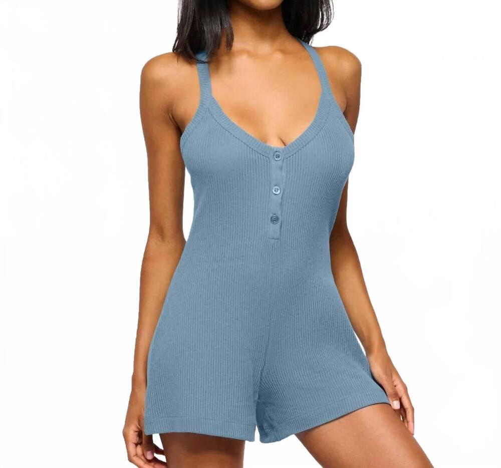 NEW COSABELLA armonia pima cotton sleep romper in lago
